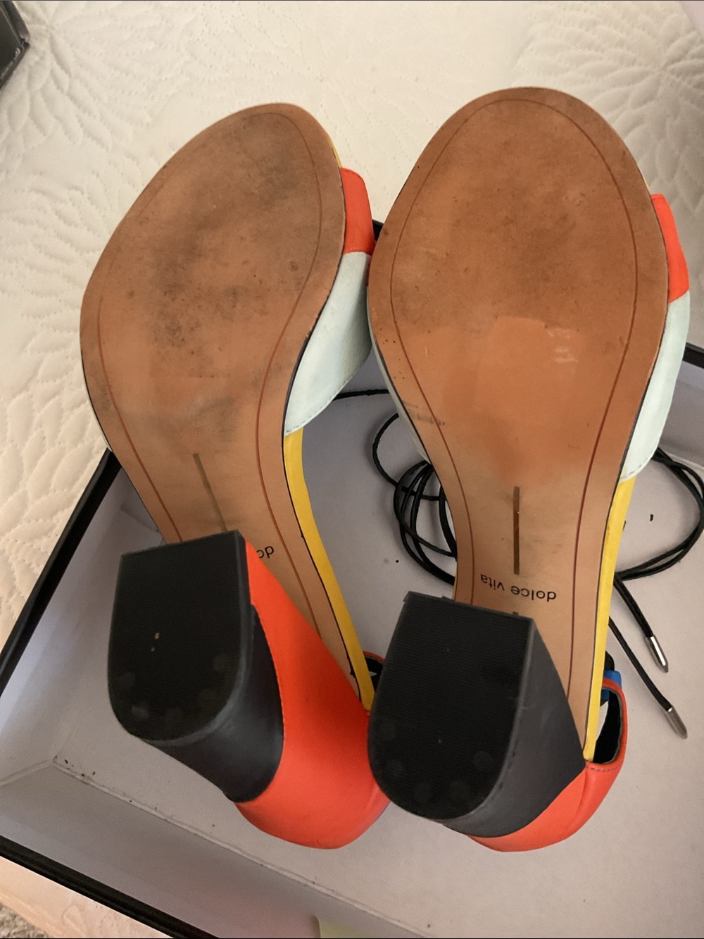 Dolce Vita Haro Color Blocked High Heel Sandal size 8M - Picture 2 of 8